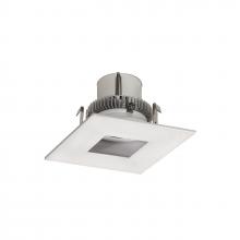  NLCBC2-45527MPW/10LE4 - 4" Cobalt Click LED Retrofit, Square Pinhole, 1000lm / 12W, 2700K, Matte Powder White Flange,