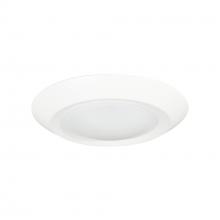  NLOPAC-R6REGT2427W - 6" Regressed AC Opal LED Surface Mount, 950lm / 13W, 2700K, White finish