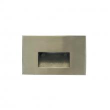  NSW-740/30BN - Ari LED Step Light w/ Horizontal Wall Wash Face Plate, 88lm / 5W, 3000K, Brushed Nickel Finish