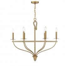  1-1823-6-320 - Charter 6-Light Chandelier in Warm Brass and Rope