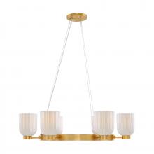  1-3170-6-322 - Isla Blanca 6-Light Chandelier in Warm Brass by Breegan Jane