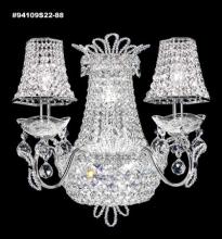  94109GA11-55 - Princess Wall Sconce with 2 Lights; Gold Accents Only