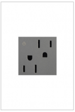  ARCD152M10 - adorne® 15A Tamper-Resistant Dual-Controlled Outlet, Magnesium