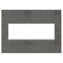  AWM3GSL4 - adorne® Slate Linen Three-Gang Screwless Wall Plate