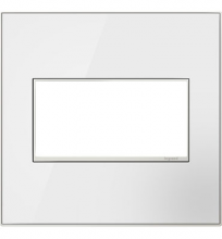  AWM2GMWW4 - adorne® Mirror White-on-White Two-Gang Wall Plate