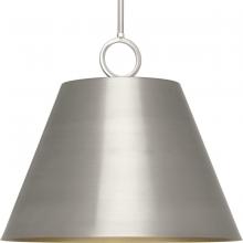  P500368-009 - Parkhurst Collection Three-Light New Traditional Brushed Nickel Metal Pendant Light