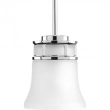  P5066-15 - Cascadia Collection One-Light Polished Chrome Etched Glass Coastal Mini-Pendant Light