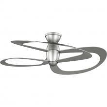  P250063-152 - Willacy Collection 3-Blade Painted Nickel 48-Inch DC Motor Contemporary Ceiling Fan