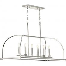  P400175-104 - Seneca Collection Six-Light Linear Chandelier