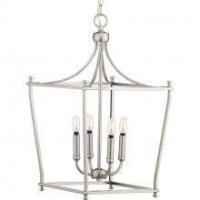  P500214-009 - Parkhurst Collection Brushed Nickel Four-Light Foyer