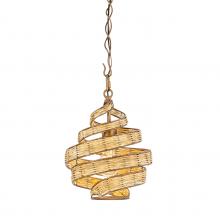  240P01BTR - Flow 1-Lt Twist Pendant - Baguette/Natural Rattan