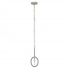  316M01SOBL - Eliptico 1-Lt Mini Pendant - Silverado/Black