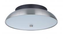  X6811-FBBNK-LED - Soul 1 Light 10.5" LED Flushmount in Flat Black/Brushed Polished Nickel