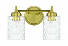  60502-SB - Claire 2 Light Vanity in Satin Brass