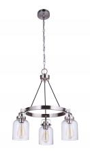  53623-BNK - Foxwood 3 Light Chandelier in Brushed Polished Nickel