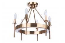  54356-SB - Larrson 6 Light Semi Flush in Satin Brass