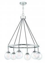  53326-CH - Que 6 Light Chandelier in Chrome