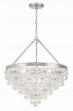  137-CH - Calypso 8 Light Crystal Teardrop Polished Chrome Chandelier