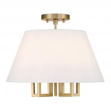  2255-VG_CEILING - Libby Langdon Westwood 5 Light Vibrant Gold Semi Flush Mount