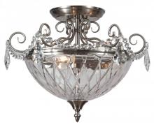  269-CH-CL-MWP - Crystorama 3 Light Chrome Ceiling Mount