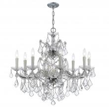  4408-CH-CL-S - Maria Theresa 9 Light Swarovski Strass Crystal Polished Chrome Chandelier