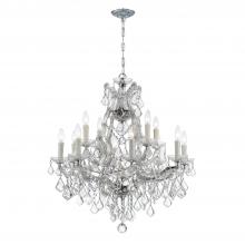  4412-CH-CL-S - Maria Theresa 13 Light Swarovski Strass Crystal Polished Chrome Chandelier