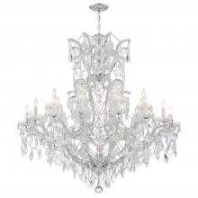  4424-CH-CL-SAQ - Maria Theresa 25 Light Spectra Crystal Polished Chrome Chandelier