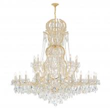  4460-GD-CL-S - Maria Theresa 37 Light Swarovski Strass Crystal Gold Chandelier