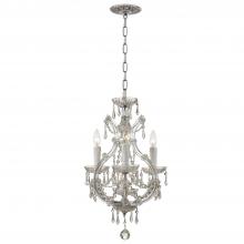  4473-CH-CL-I - Maria Theresa 4 Light Clear Italian Crystal Polished Chrome Mini Chandelier