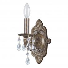  5021-VB-CL-S - Paris Market 1 Light Swarovski Strass Crystal Venetian Bronze Sconce