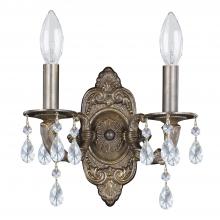  5022-VB-CL-SAQ - Paris Market 2 Light Spectra Crystal Venetian Bronze Sconce