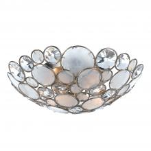  524-SA - Palla 3 Light Antique Silver Flush Mount