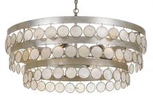  6008-SA - Coco 6 Light Antique Silver Chandelier