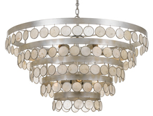  6009-SA - Coco 9 Light Antique Silver Chandelier