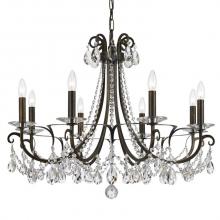  6828-EB-CL-MWP - Othello 8 Light Clear Crystal English Bronze Chandelier