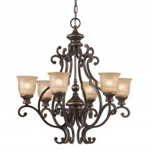  7416-BU - Norwalk 6 Light Bronze Umber Chandelier