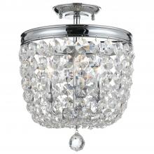  783-CH-CL-SAQ - Archer 3 Light Spectra Crystal Polished Chrome Semi Flush Mount