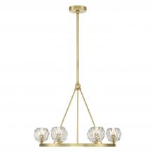  ARA-10264-SB - Aragon 6 Light Soft Brass Chandelier