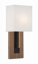  BRE-A3633-MK-VG - Brent 1 Light Matte Black + Vibrant Gold Sconce