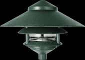  LL323VG - LANDSCAPE 1220 LUMENS LAWN LIGHT 3 TIER 10 INCHES TOP 75W MAX VERDE GREEN