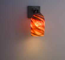  ROSE-CRFT-SC-AM - Rose - Sconce -Craftsman-Amber Glass