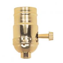  80/1533 - 3-Way Turn Knob Socket With Removable Knob; 1/8 IPS; Aluminum; Brite Gilt Finish; 250W; 250V