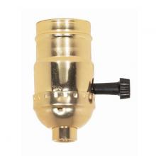  80/1560 - 3-Way Turn Knob Socket With Removable Knob; 1/8 IPS; Aluminum; Brite Gilt Finish; 250W; 250V; With