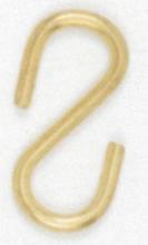  90/009 - Brass Plated S-Hook; 1-1/4"