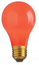  S4980 - 40 Watt A19 Incandescent; Ceramic Red; 2000 Average rated hours; Medium base; 130 Volt