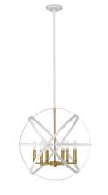  463-24HWH-OBR - 6 Light Chandelier