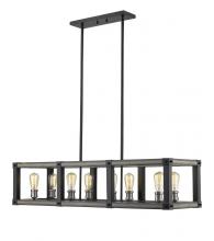  472-8L-ABB - 8 Light Linear Chandelier