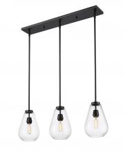  488P8-3L-MB - 3 Light Linear Chandelier