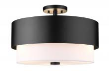  495SF18-MB - 3 Light Semi Flush Mount