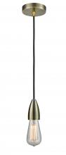  100AB-10BK-4AB - Fairchild - 1 Light - 2 inch - Antique Brass - Cord hung - Mini Pendant